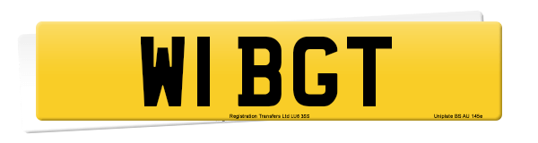 Registration number W1 BGT